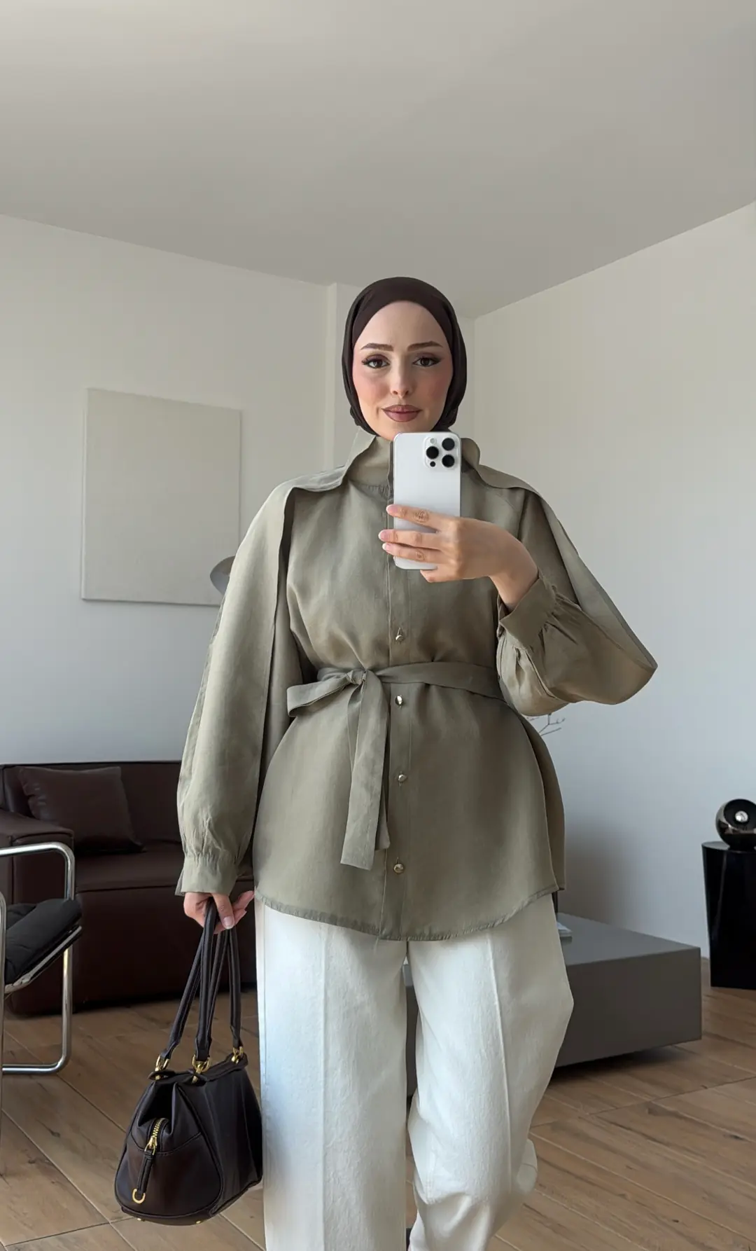Kolu Pelerin Tunik Olive