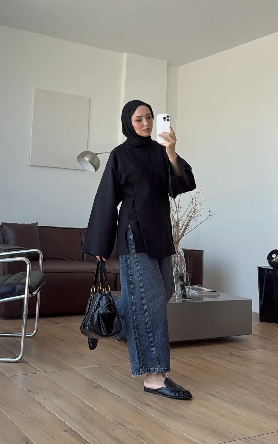 Bağlamalı Kimono Siyah