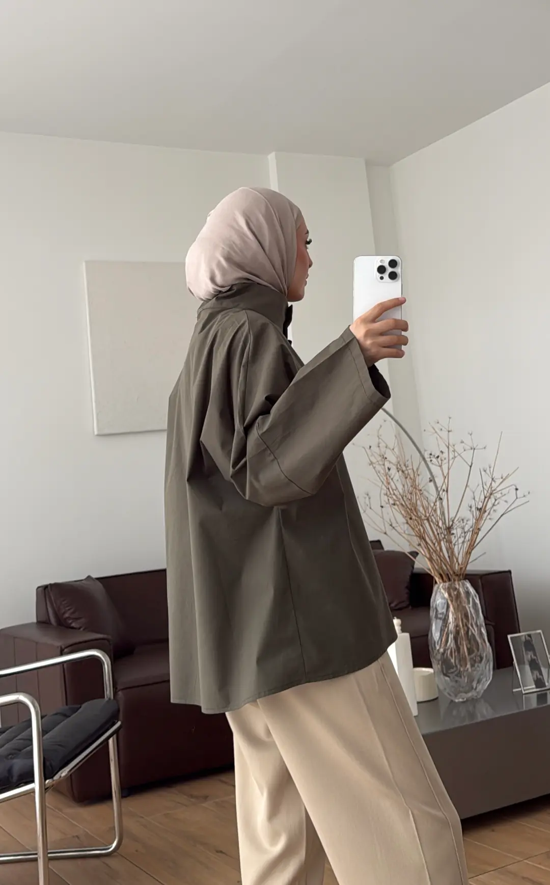 Geniş Yaka Tunik Haki