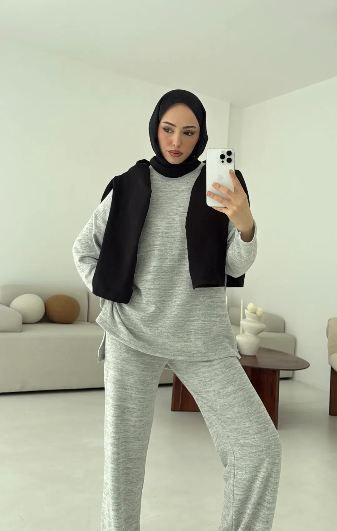 Tunikli Viscon Takım Gri