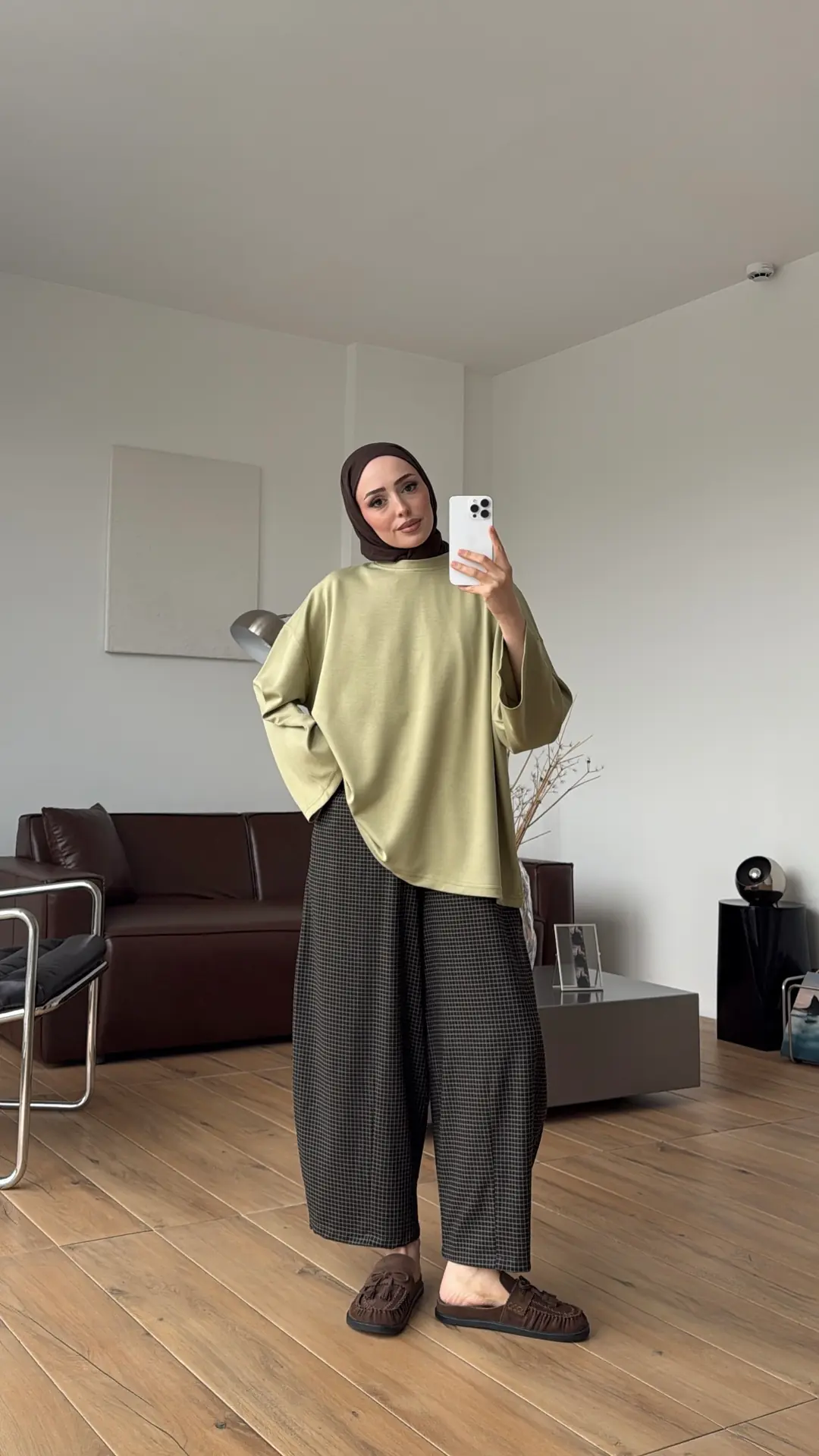 Seyyar Bağlamalı Oysho Kumaş Olive Tunik