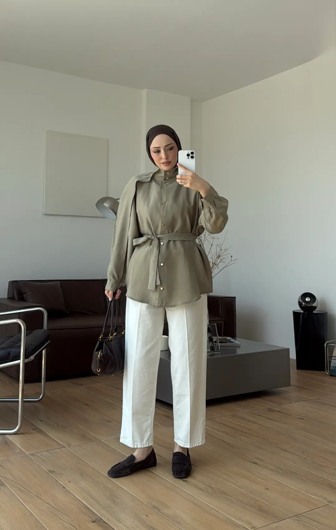 Kolu Pelerin Tunik Olive