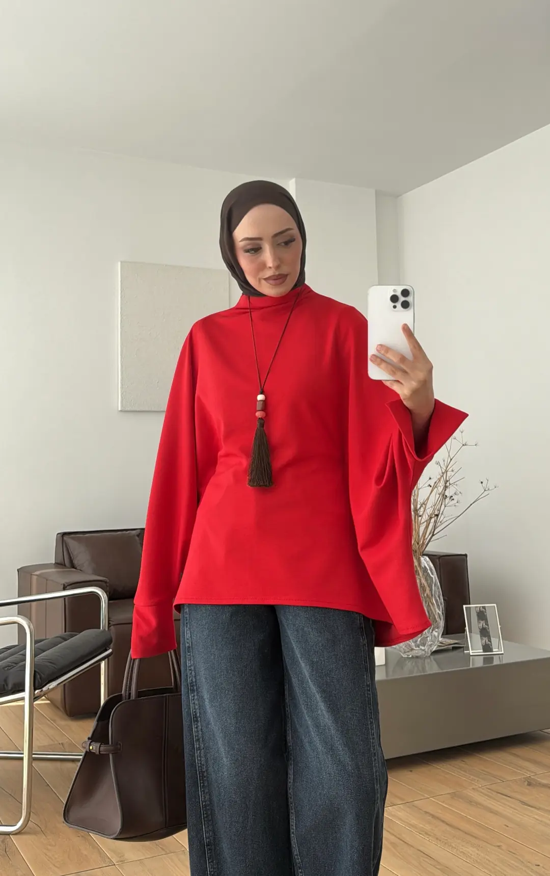 Oysho Bel Vurgulu Bluz Kırmızı 