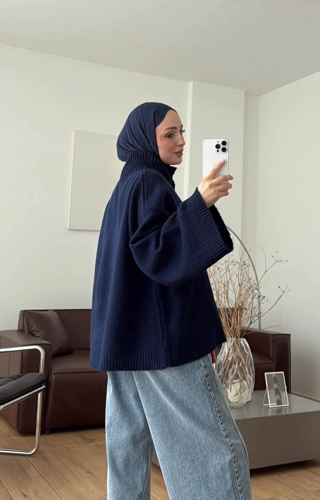 Yumuşak Dokulu Hırka Lacivert