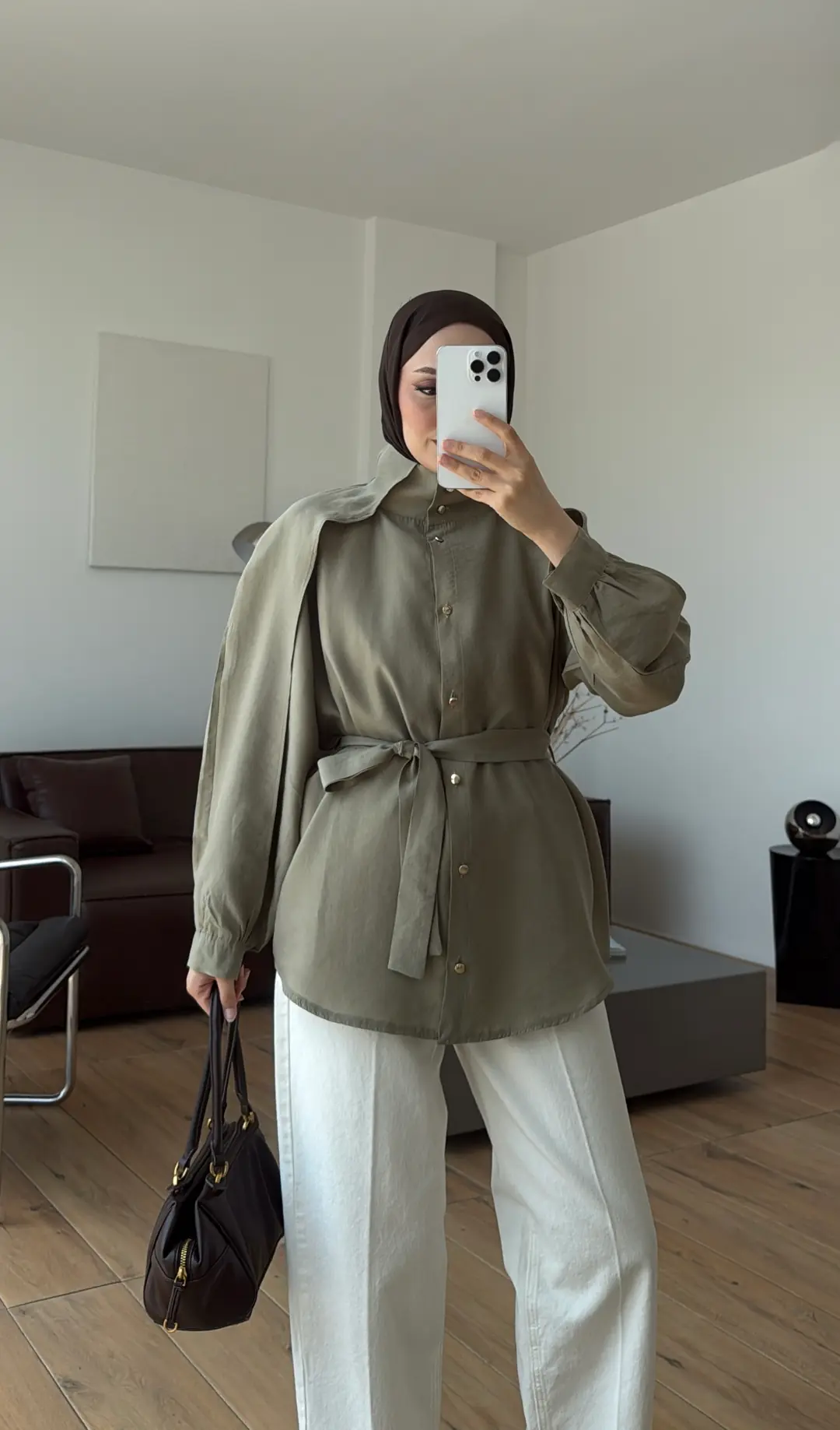 Kolu Pelerin Tunik Olive
