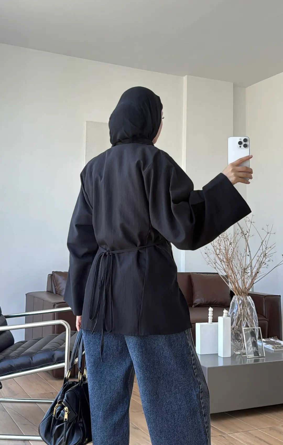 Bağlamalı Kimono Siyah