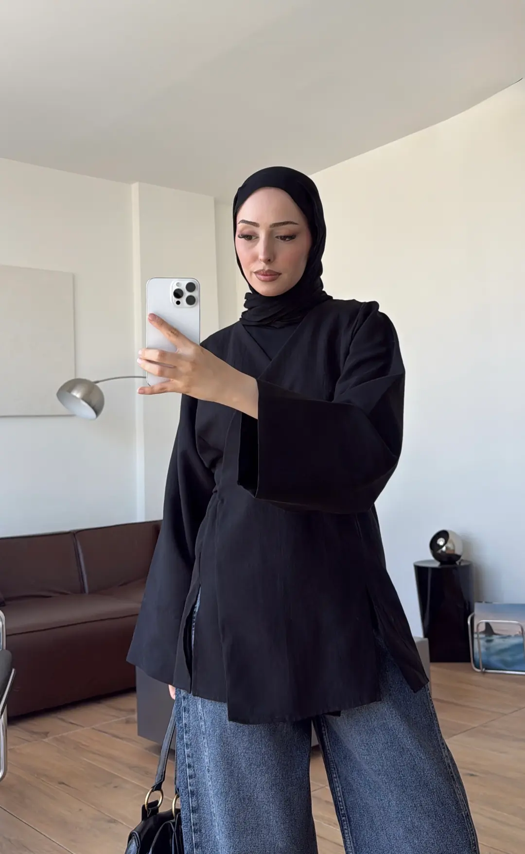 Bağlamalı Kimono Siyah