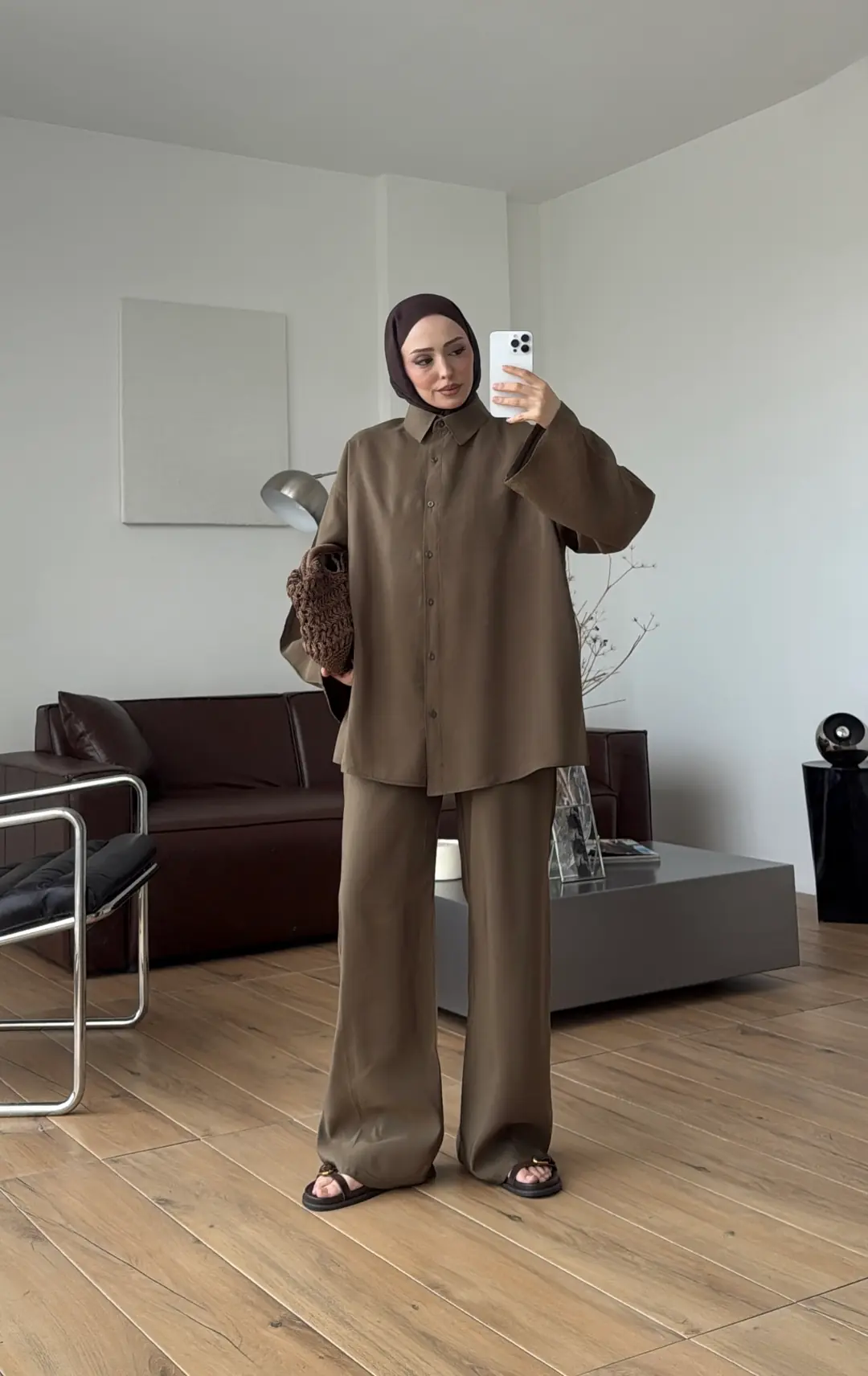 Tencel Bağlamalı Takım Haki
