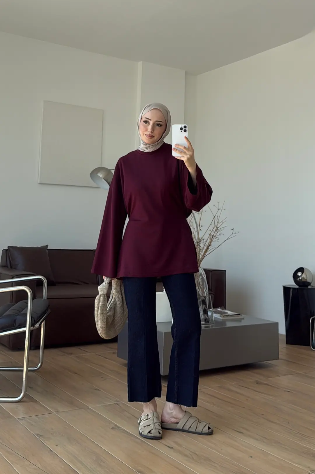 Bağlamalı Tunik Mürdüm