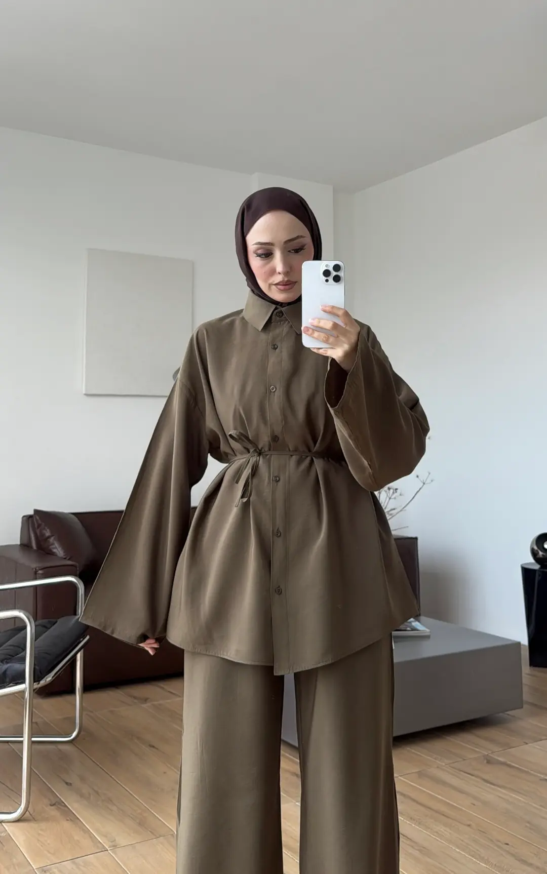 Tencel Bağlamalı Takım Haki