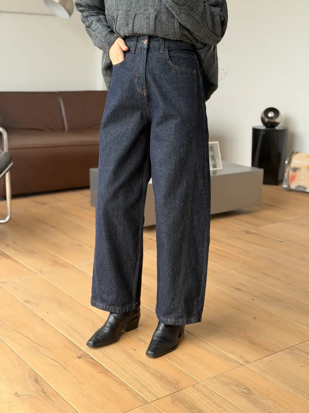 Barrel Lacivert Jean 