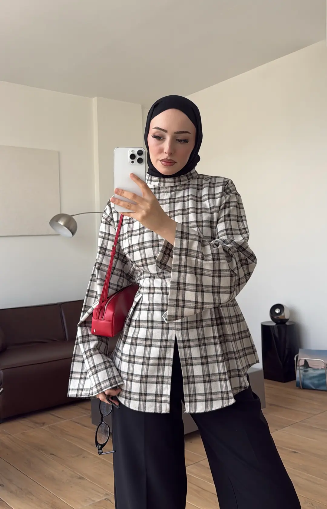 Ekose Pile Detay Bluz Taş