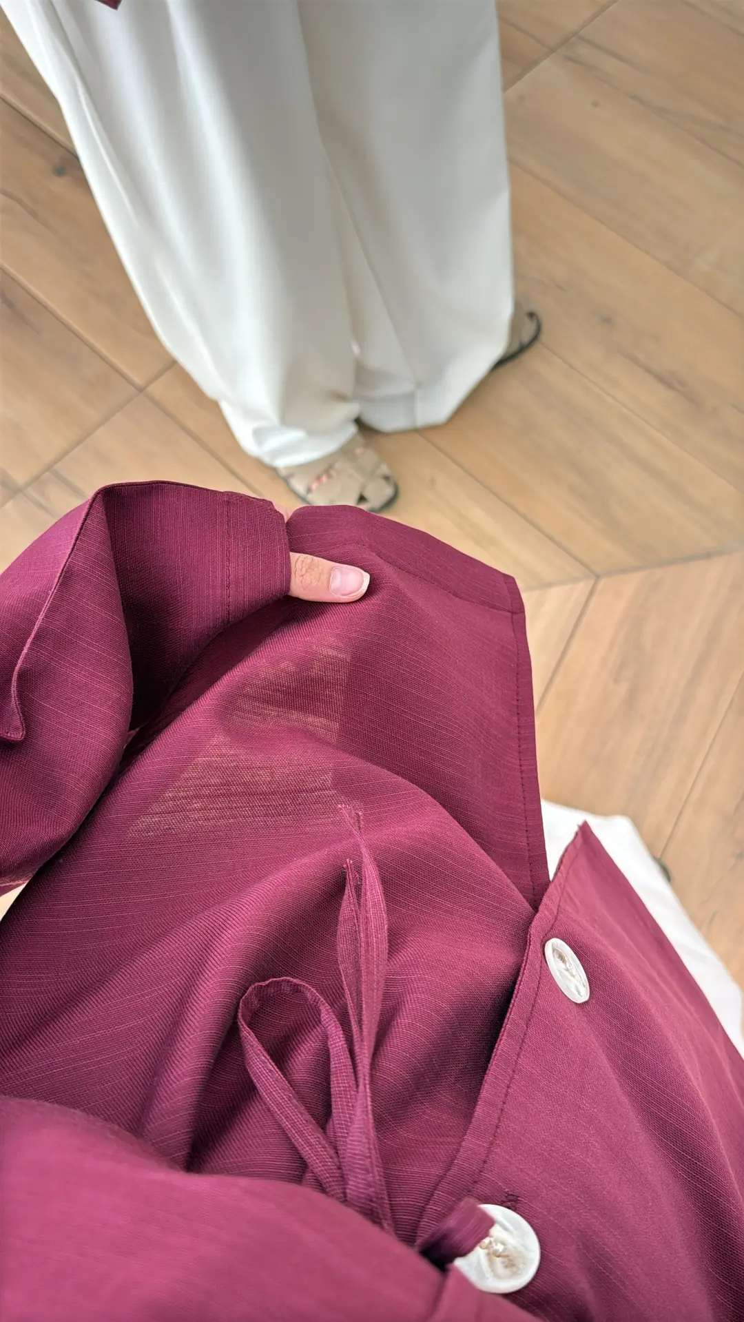 Dik Yaka Yazlık Ceket Bordo