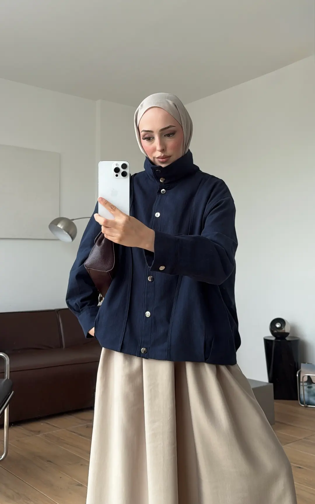 Keten Bomber Ceket Lacivert