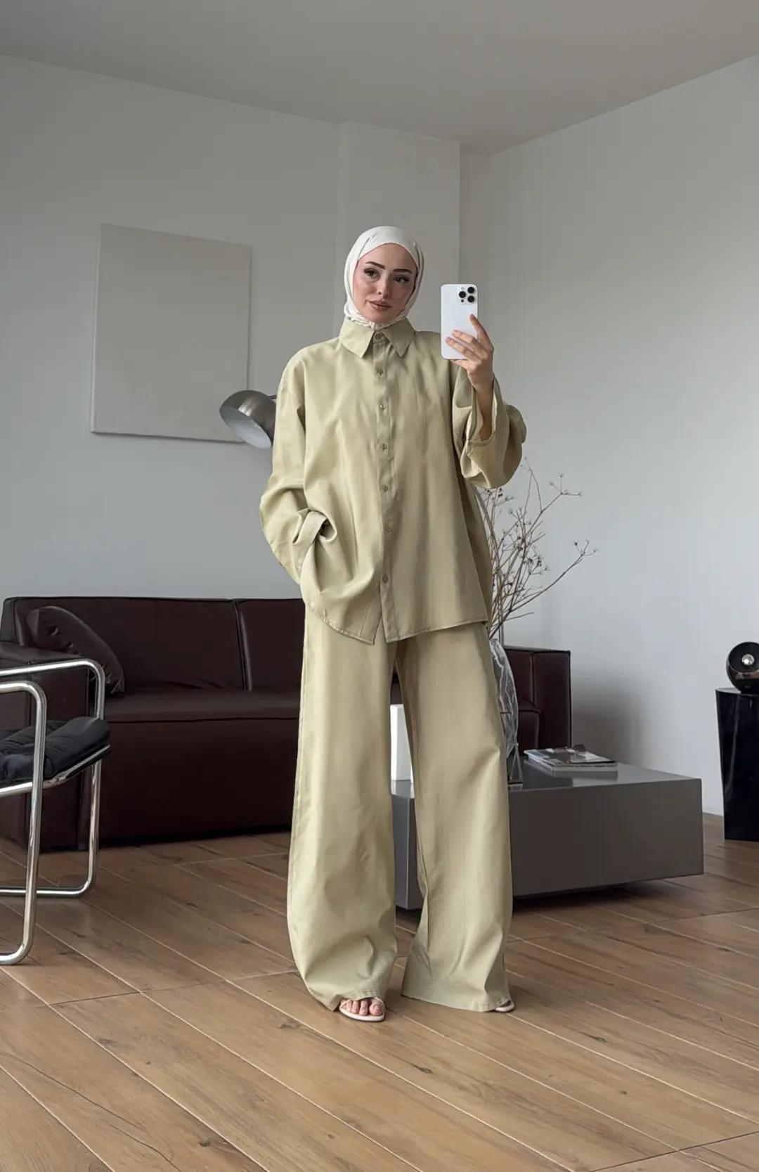 Tencel Bağlamalı Takım Yeşil