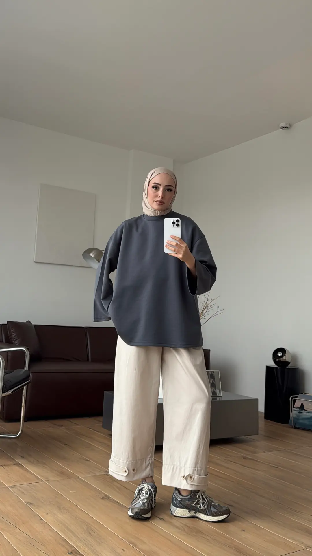 Seyyar Bağlamalı Oysho Kumaş Antrasit Tunik