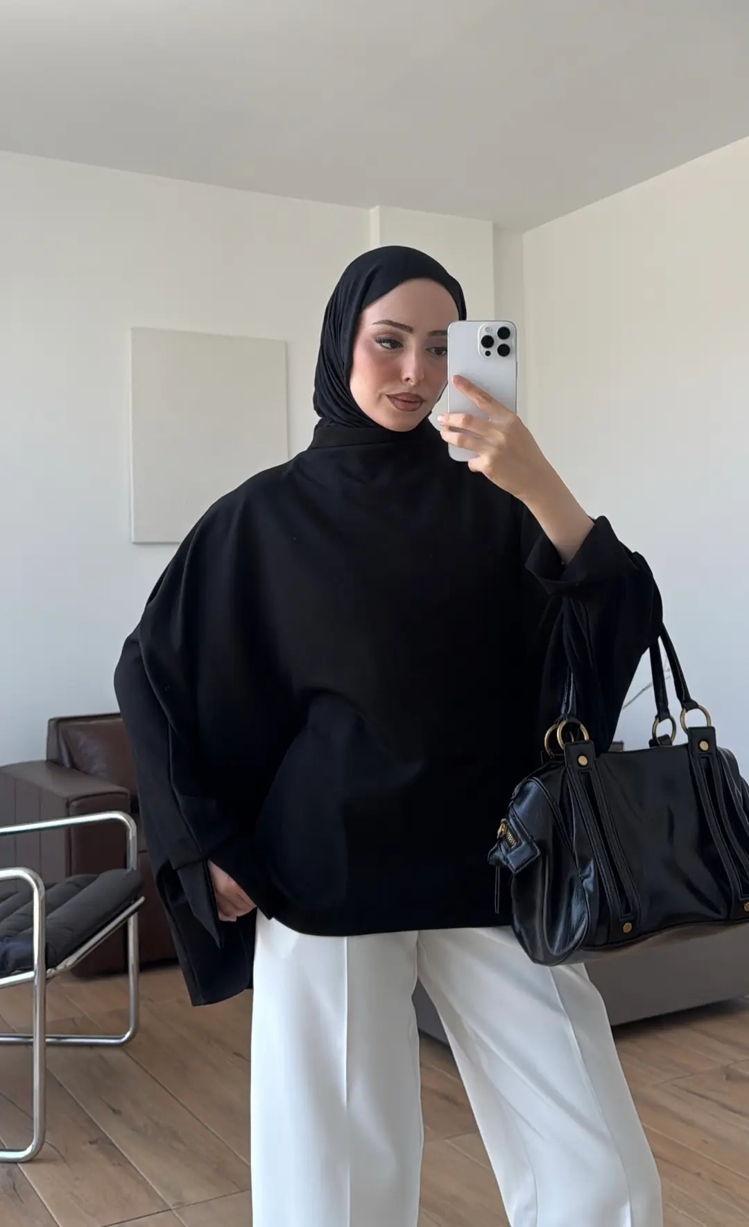 Oysho Bel Vurgulu Bluz Siyah