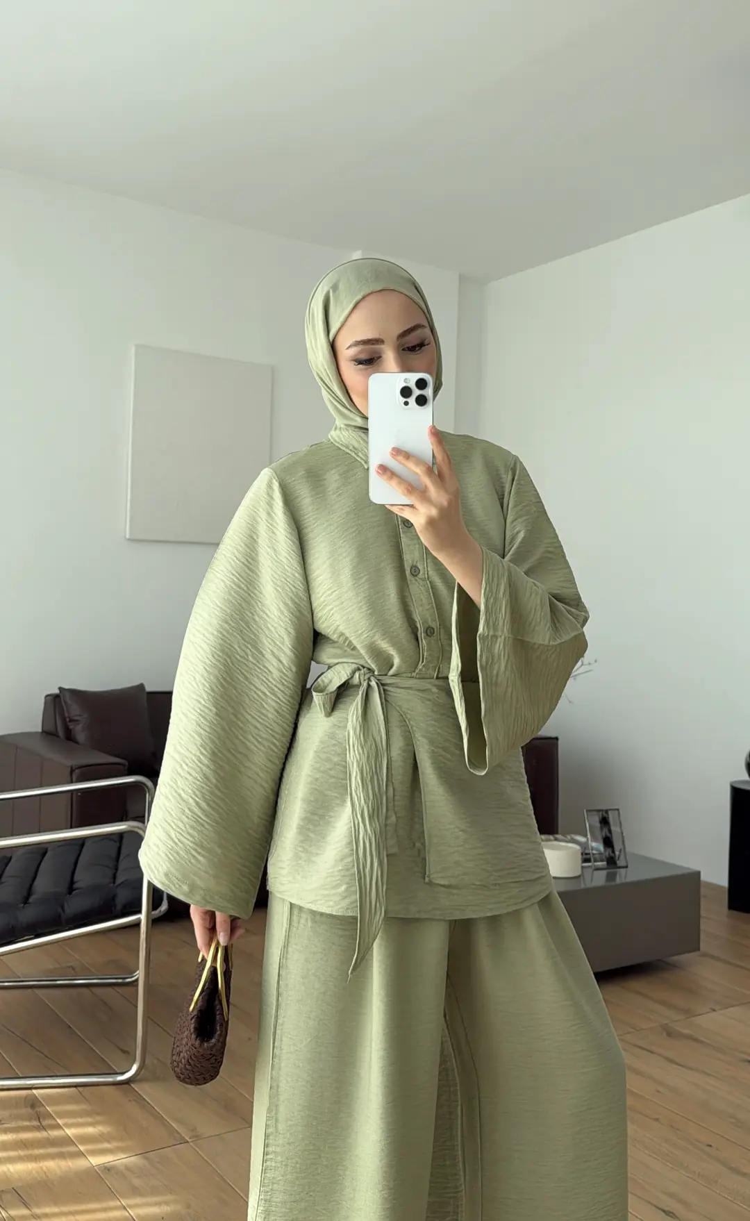 Risa Bel Detay Takım Mint Yeşili