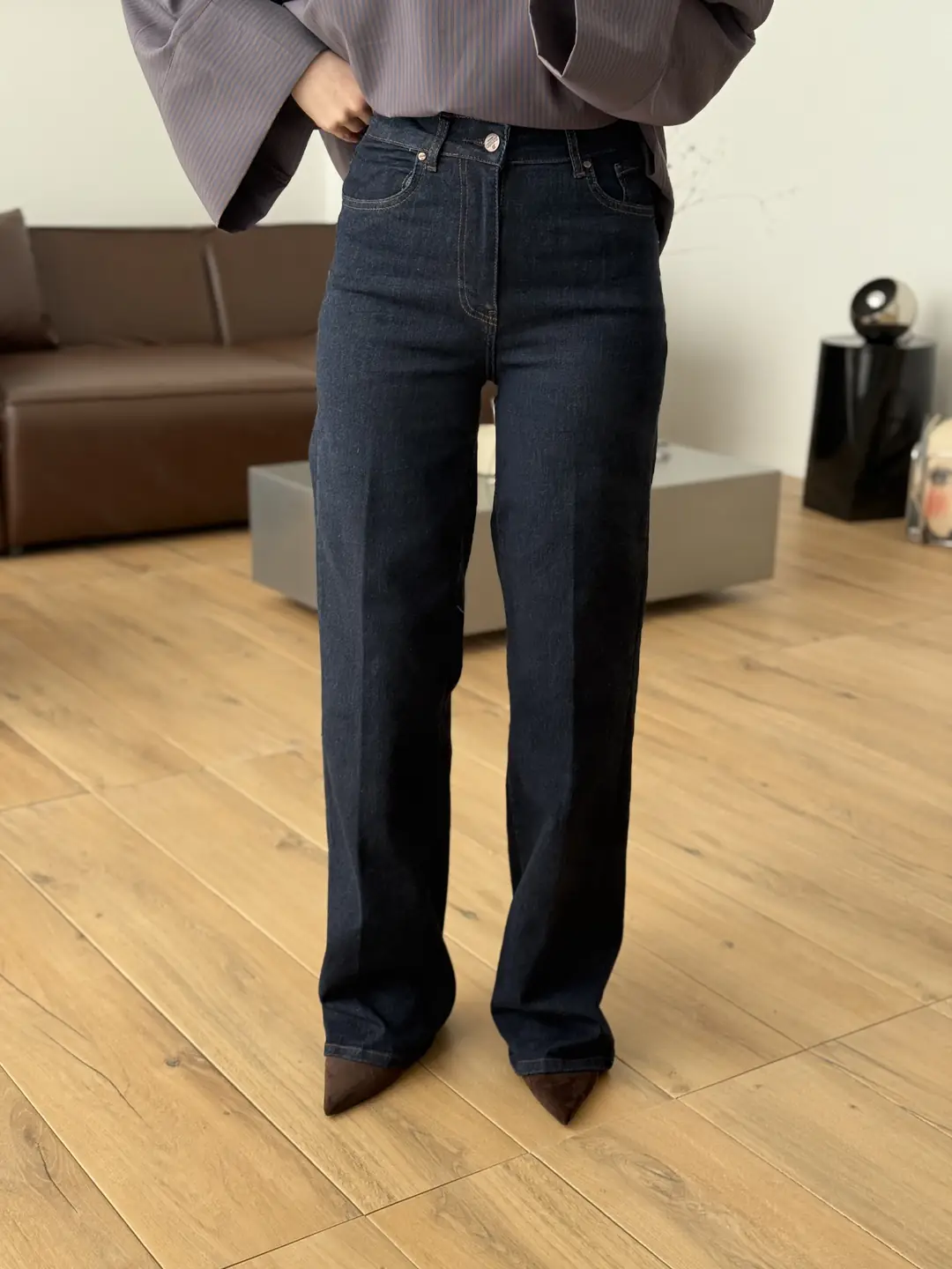 Tam Boy Full Likralı Lacivert Jean