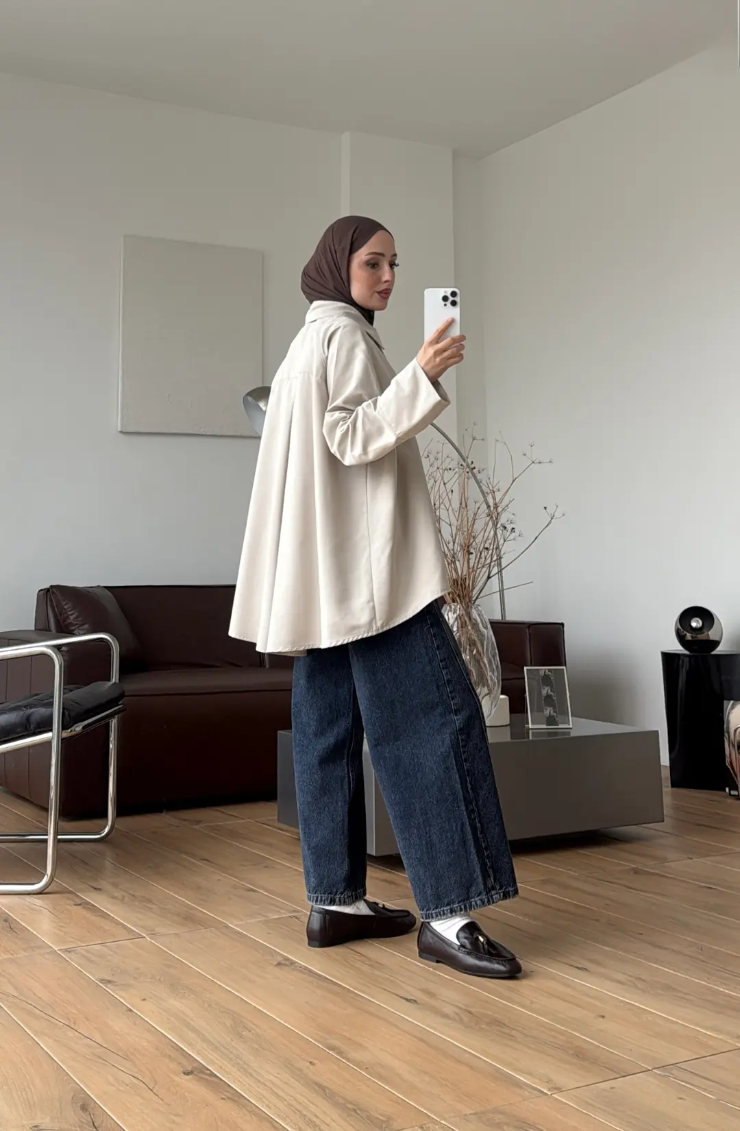 Oversize Gömlek/Trenç Taş