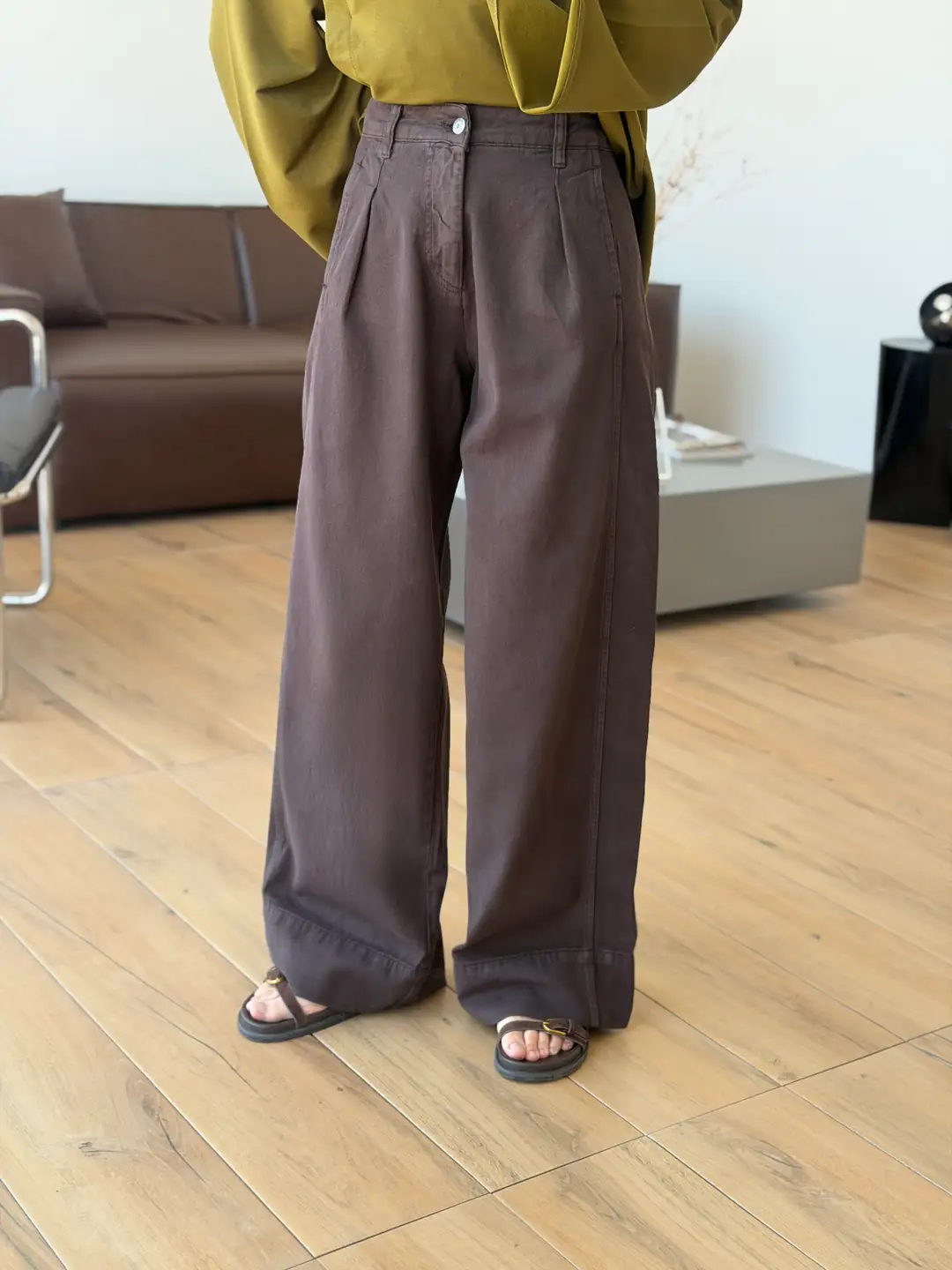 Tencel Yıkamalı Jean Kahve