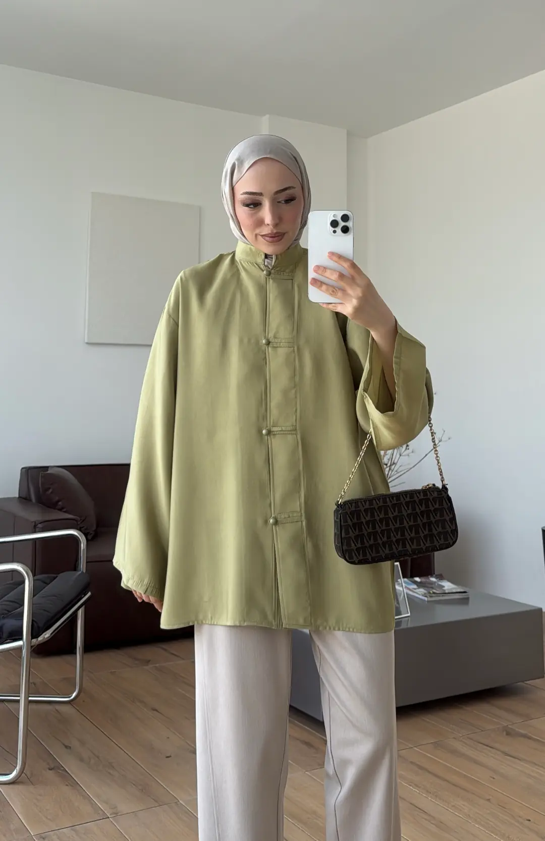 Kuşaklı Tunik Olive