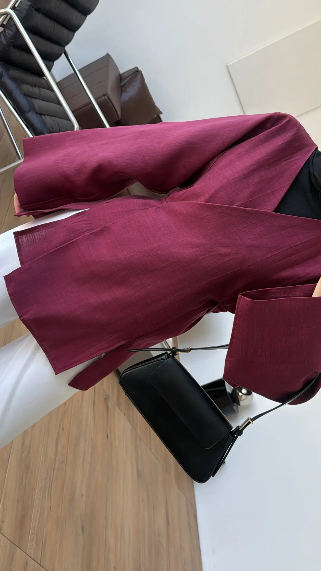 Bağlamalı Kimono Bordo