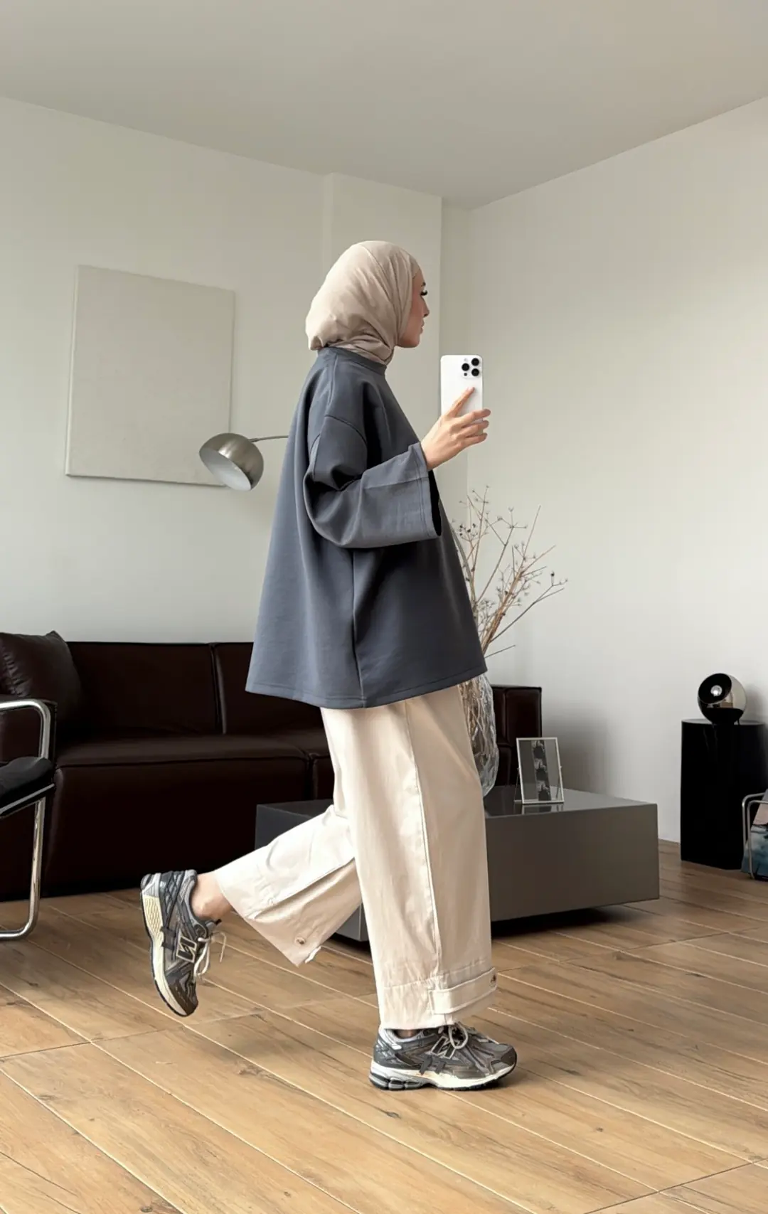 Seyyar Bağlamalı Oysho Kumaş Tunik Antrasit