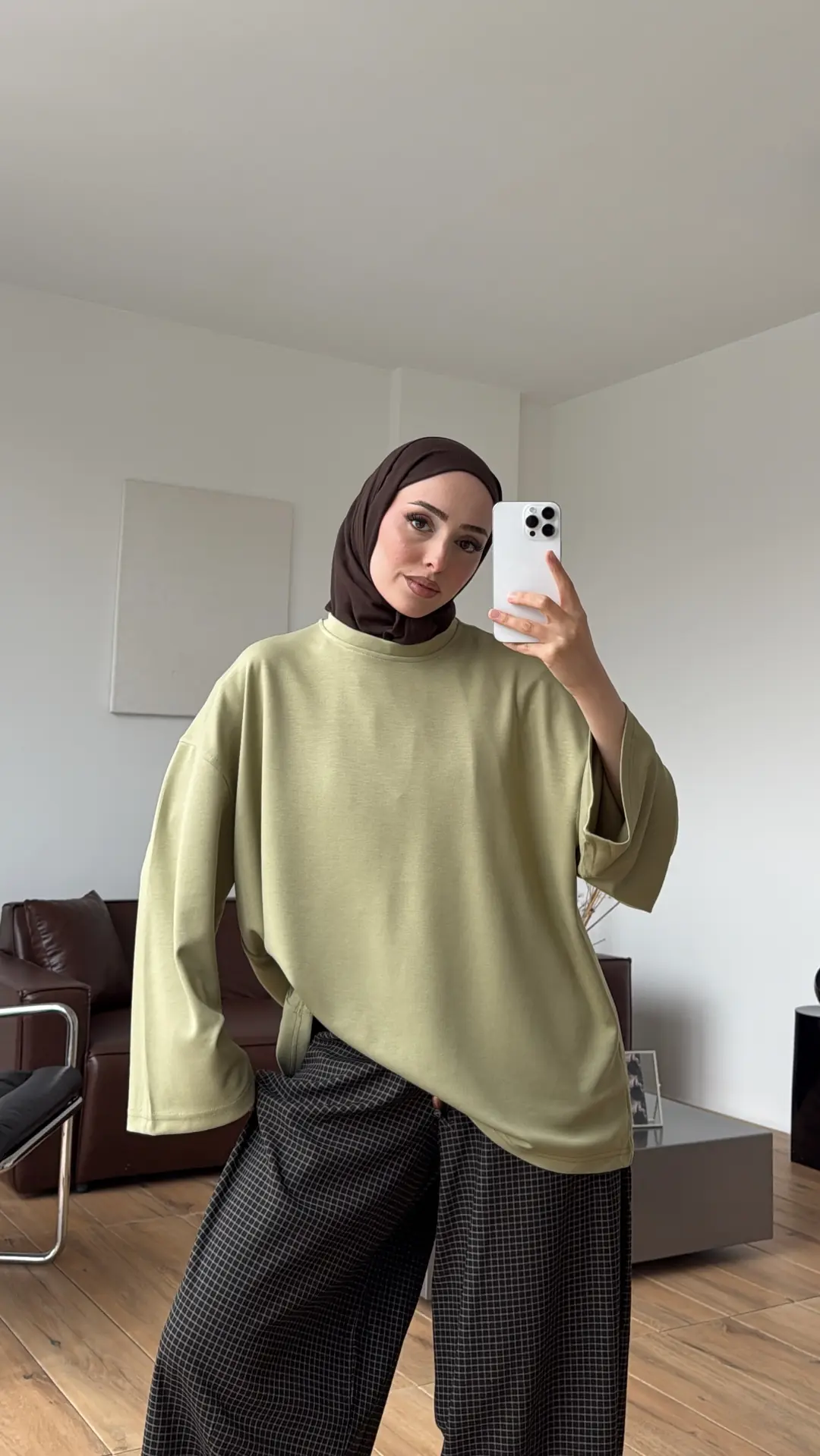 Seyyar Bağlamalı Oysho Kumaş Olive Tunik