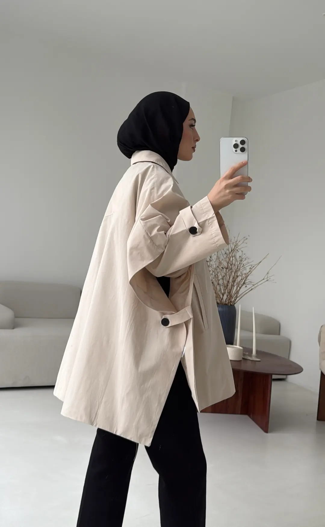Oversize Panço/Trenç Bej