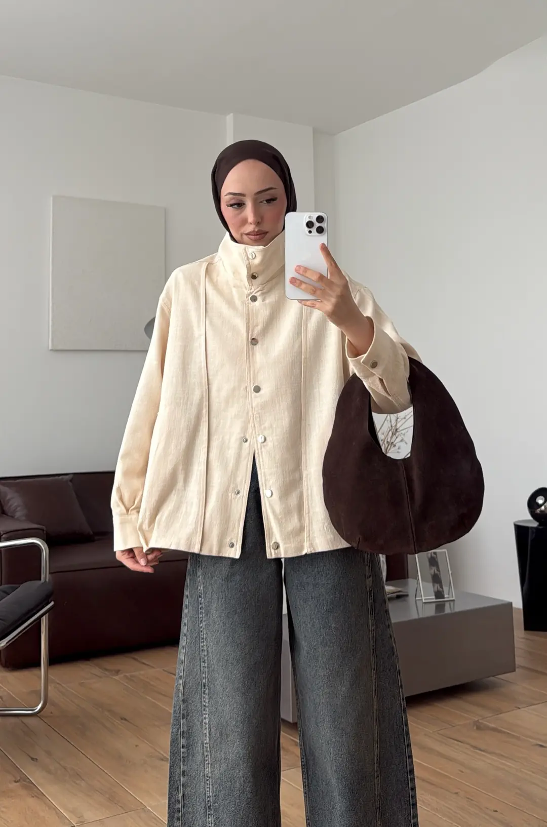 Keten Bomber Ceket Bej