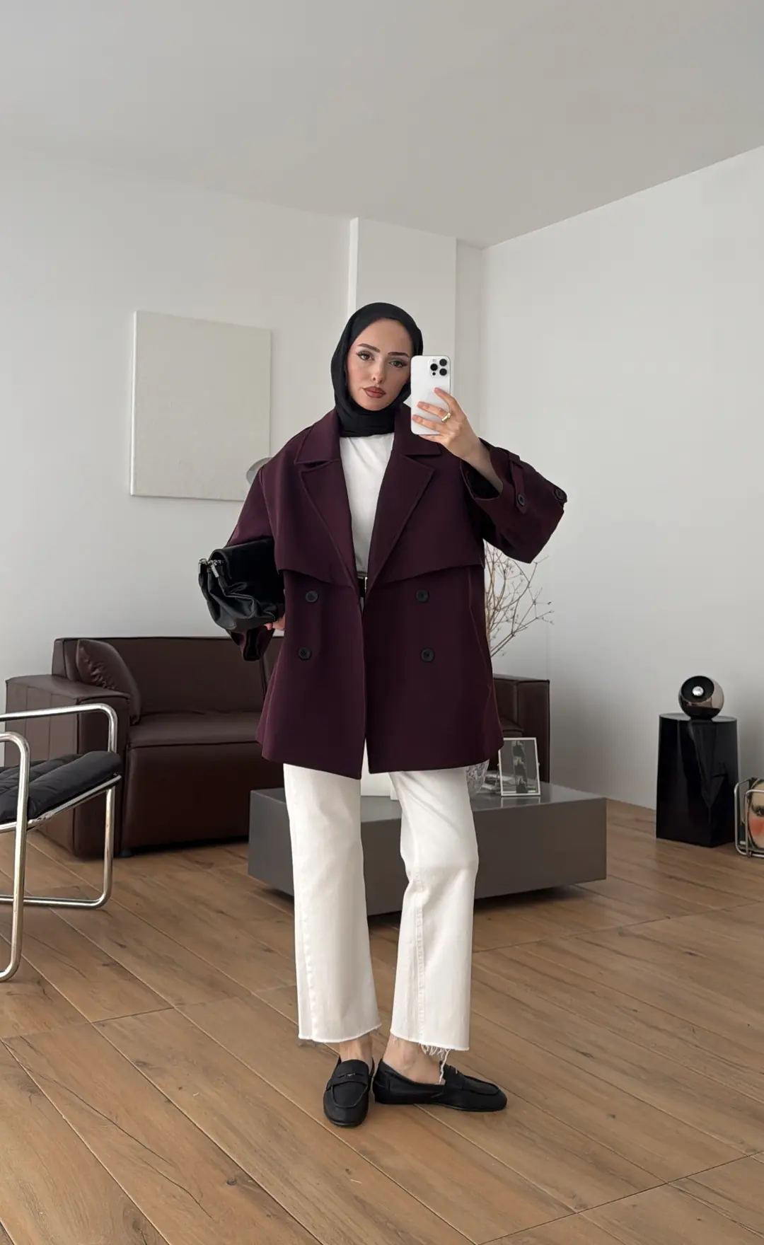 Kısa Trençkot Mürdüm