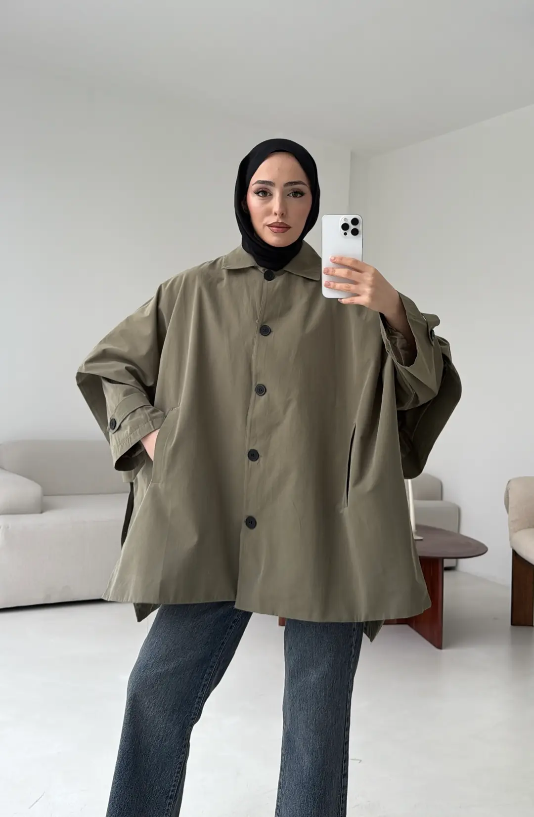 Oversize Panço/Trenç Haki
