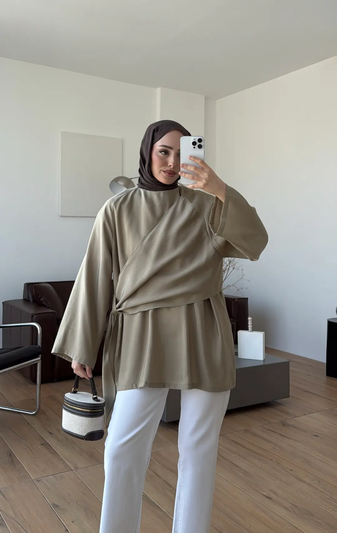 Yandan Şallı Tunik Acık Yeşil