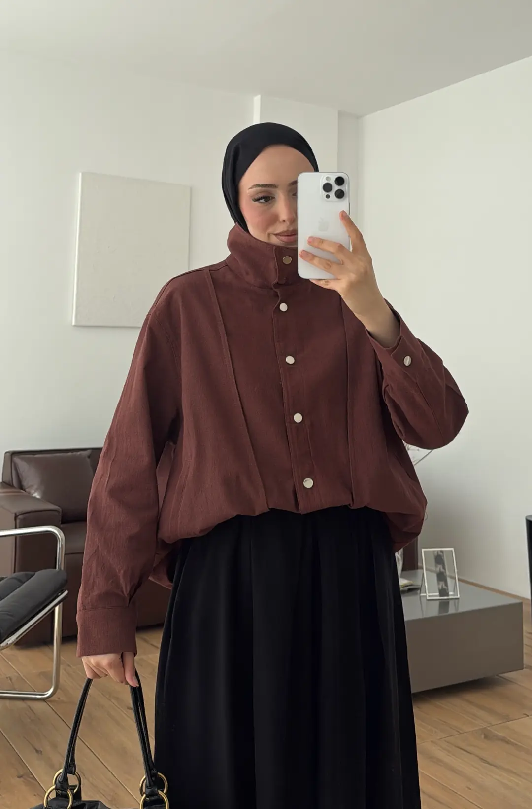 Keten Bomber Ceket Kahve